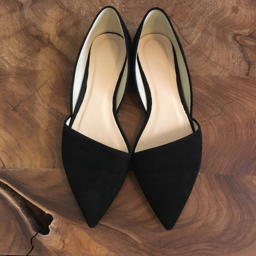 J. Crew Sloan Suede black flats size 8